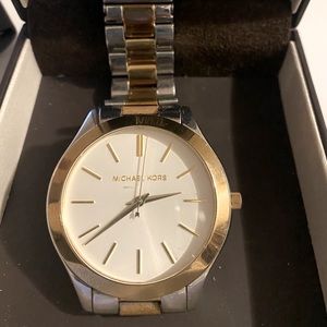 Michael Kors two tone oversized watch